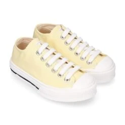 Zapatilla Niños CASUAL Con Puntera Y Cordones En Colores Pasteles. 28 Zapatilla Niños CASUAL Con Puntera Y Cordones En Colores Pasteles. -Okaaspain zapatilla ninos casual puntera cordones lona algodon colores pasteles 6