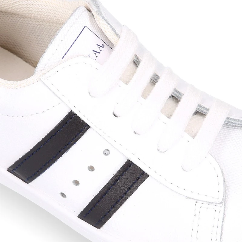 Zapatilla Niños Colegial OKAA Con Cordones, Rayas Laterales Y Puntera Reforzada En Piel Lavable. 17 Zapatilla Niños Colegial OKAA Con Cordones, Rayas Laterales Y Puntera Reforzada En Piel Lavable. - Imagen 15