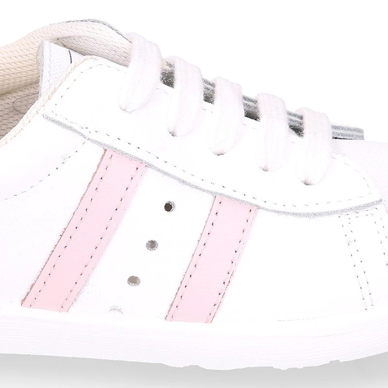 Zapatilla Niños Colegial OKAA Con Cordones, Rayas Laterales Y Puntera Reforzada En Piel Lavable. 12 Zapatilla Niños Colegial OKAA Con Cordones, Rayas Laterales Y Puntera Reforzada En Piel Lavable. - Imagen 10