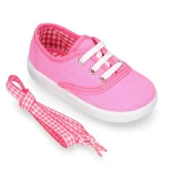 Zapatilla Niños Tipo Bamba En Lona Con Cordones VICHY. 37 Zapatilla Niños Tipo Bamba En Lona Con Cordones VICHY. -Okaaspain zapatilla ninos tipo bamba lona algodon cordones diseno cuadros vichy 15