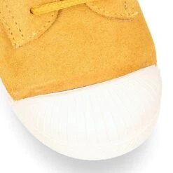 Zapatilla Niños Tipo Bamba Con Cordones Y Puntera En Piel Serraje MOSTAZA. -Okaaspain zapatilla tipo bamba puntera cordones piel serraje mostaza ninos ninas 7