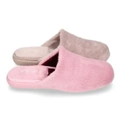 Zapatilla Casa Niños Tipo Zueco En Lona Tipo Lana Para Otoño. -Okaaspain zapatillas casa nina nino mujer lona lana diseno zueco otono invierno 13