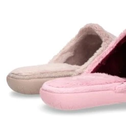 Zapatilla Casa Niños Tipo Zueco En Lona Tipo Lana Para Otoño. -Okaaspain zapatillas casa nina nino mujer lona lana diseno zueco otono invierno 7