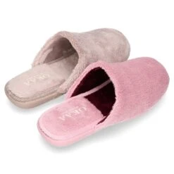 Zapatilla Casa Niños Tipo Zueco En Lona Tipo Lana Para Otoño. -Okaaspain zapatillas casa nina nino mujer lona lana diseno zueco otono invierno 9