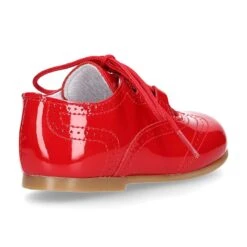 Zapatito Inglés En Piel Charol ROJO. -Okaaspain zapatito ingles en piel charol rojo 3