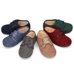 Zapatito Tipo Blucher Con Lazos En Serratex Para Peques.