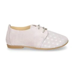 Zapatito Tipo Blucher Primavera Con Cordones En Serraje Con Destellos. -Okaaspain zapatito tipo blucher primavera con cordones en serraje con destellos 3
