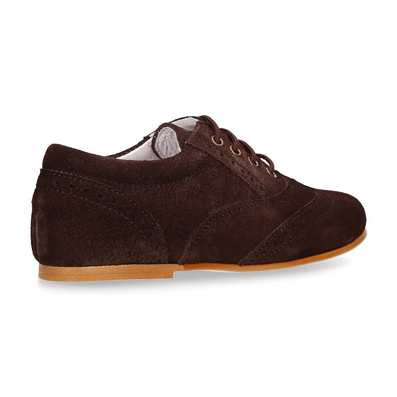 Zapato De Vestir Tipo Blucher Con Picados En PIEL Serraje. 9 Zapato De Vestir Tipo Blucher Con Picados En PIEL Serraje. - Imagen 7