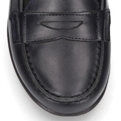 Mocasín NIÑA Colegial En Piel Boxcalf Y Suela De Goma. -Okaaspain zapato mocasin nina tipo colegial piel napa boxcalf suela goma color azul marino 9