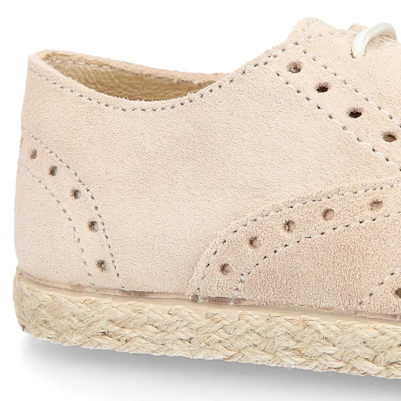 Zapato Niño Tipo Blucher En PIEL SERRAJE Con Cordones Y Suela Alpargata. 13 Zapato Niño Tipo Blucher En PIEL SERRAJE Con Cordones Y Suela Alpargata. - Imagen 11