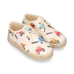 Alpargata Niño Tipo Blucher Con Cordones En Lona Con Estampado MOTOS.